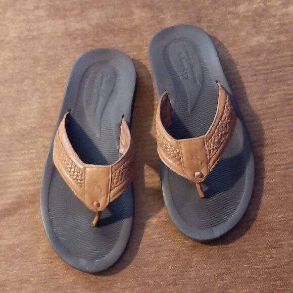 Tommy Bahama Beachwalker Leather Mules Mens 10 Brown Made in Spain Tommy Bahama Brown Solid Casual Shoes for Men for sale | eBay main image 4